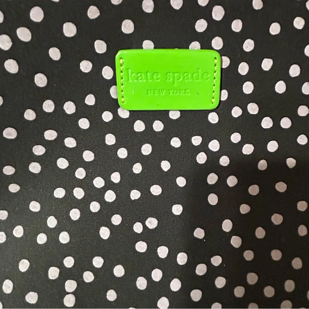 Kate Spade Black and Green Polka Dot Tablet Sleeve